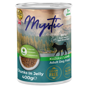 12 Adet Mystick Parça Kuzulu Yetişkin Köpek Konservesi 400 g